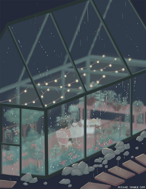 清新治愈画师插画,日本画师孤独插画