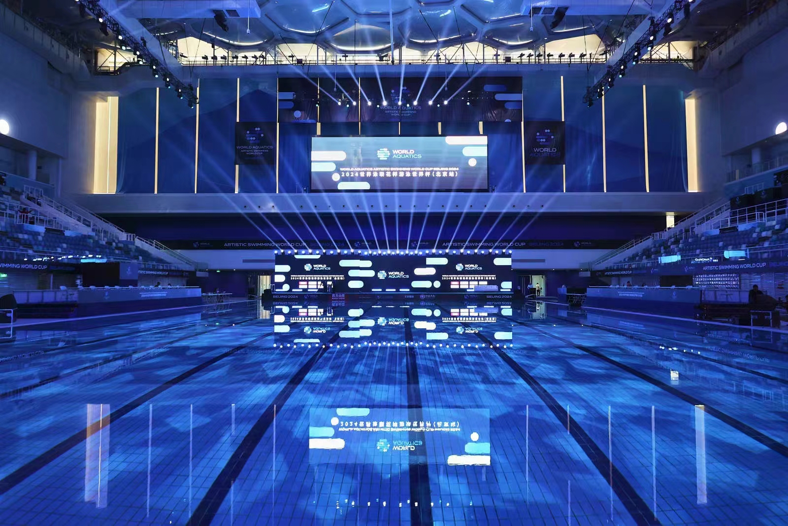 水立方景区,水立方花游