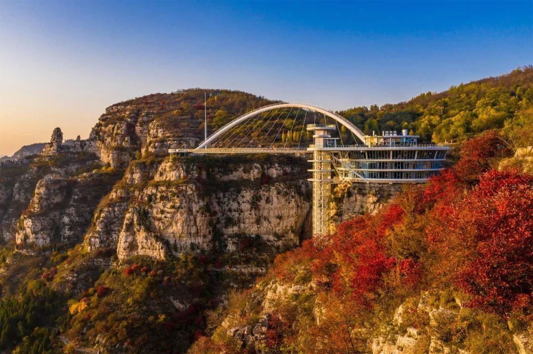 淄博潭溪山秋景,淄博鲁山看红叶最佳地方