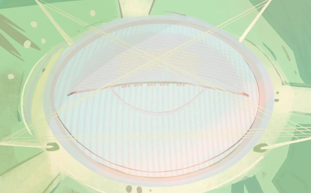 亚运场馆分布图手绘,亚运场馆创意绘画