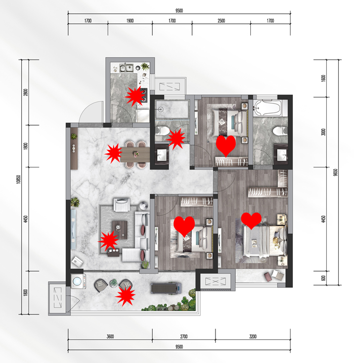 汉中荣盛滨江悦府21号楼的户型图,好房推荐荣盛海景公寓