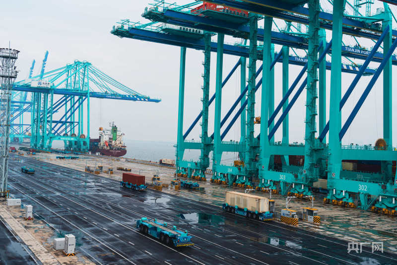 天津港世界一流津冀港口,天下港口全景图