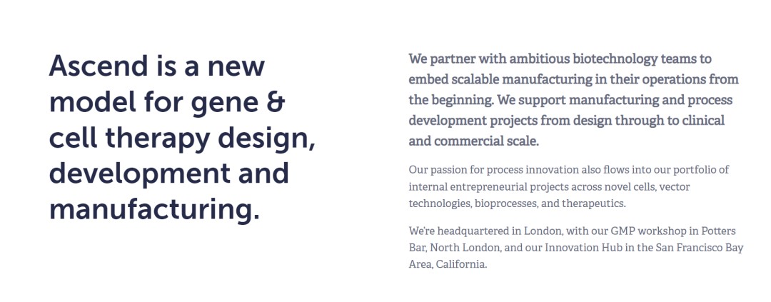 凯辉基金投资英国基因细胞治疗CDMO企业Ascend