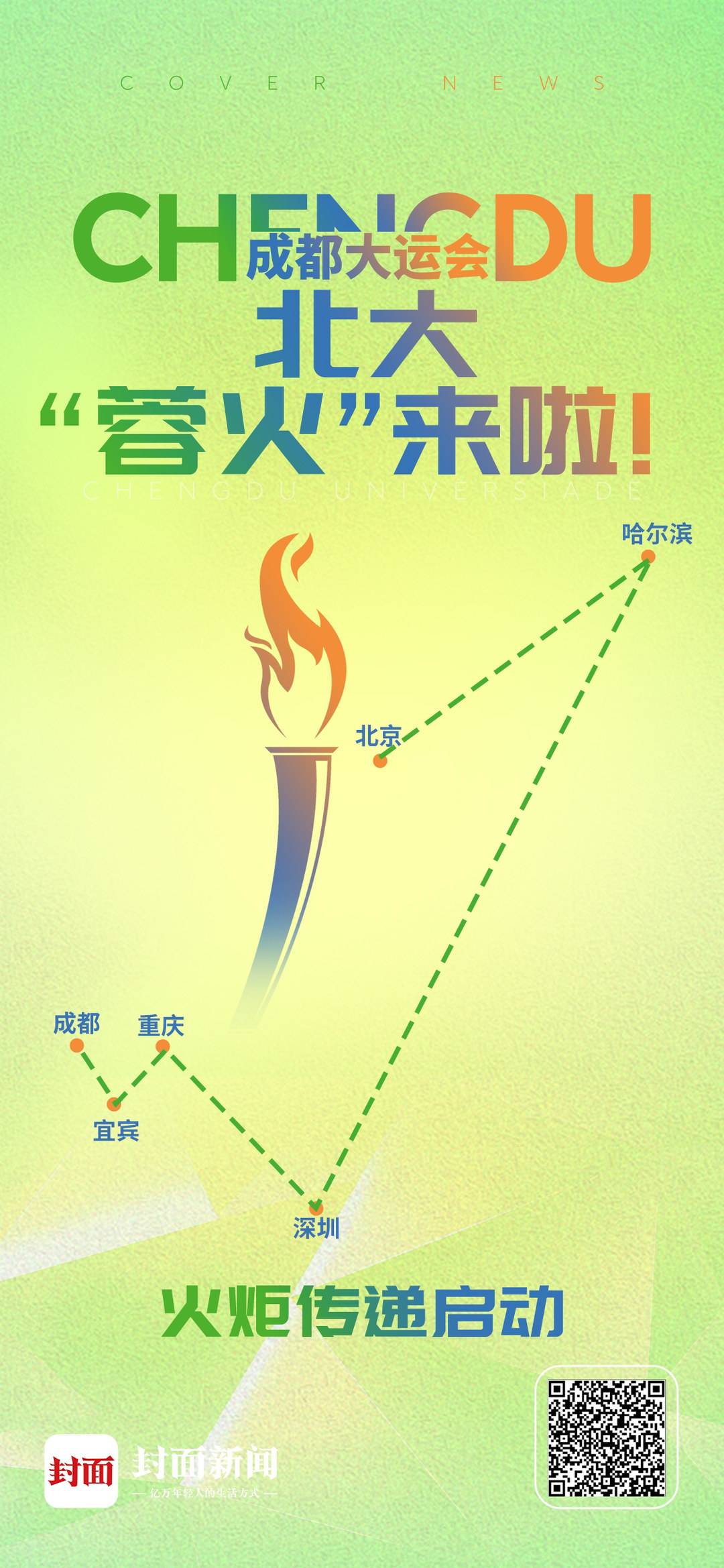 成都大运会火炬传递在京启航,成都大运会火炬传递在北大开启