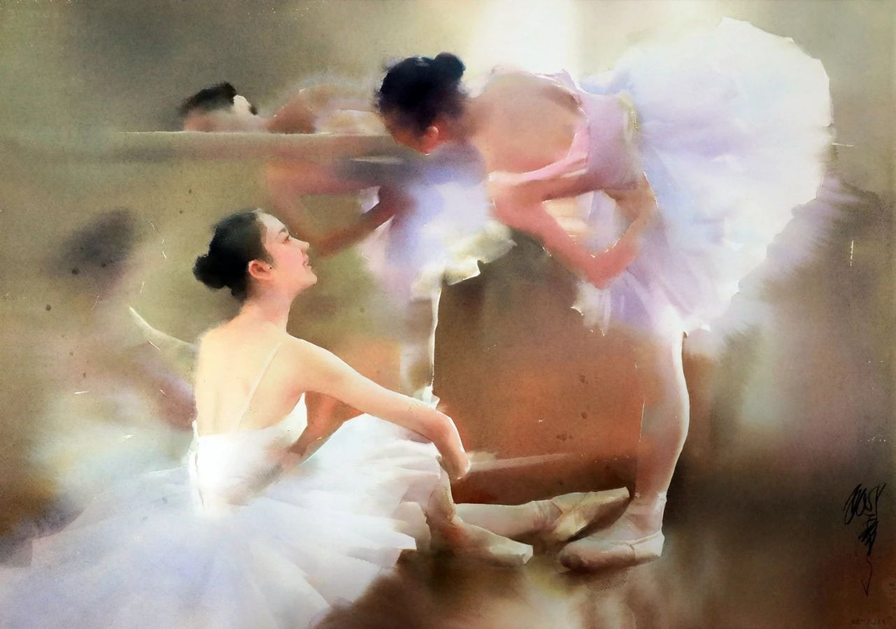 中国当代实力派水彩画家柳毅,柳毅老师的水彩人物画